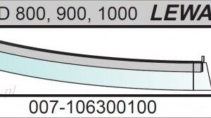 Radaway Uszczelka płetwa dolna do drzwi kabiny prysznicowej półokrągłej na szybę 6mm L460mm 007-106300100 007-106300200